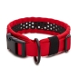 Preview: SOFTY Halsband | Länge: 45-51cm | Breite: 3,8cm | Farbe: rot/schwarz